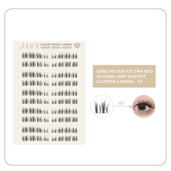 LÔNG MI CỤM CÓ SẴN KEO 10 HÀNG JARY EASYFIT CLUSTER LASHES