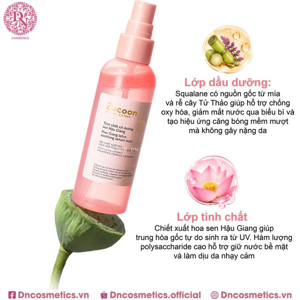TINH CHẤT XỊT DƯỠNG COCOON SEN HẬU GIANG 50ML