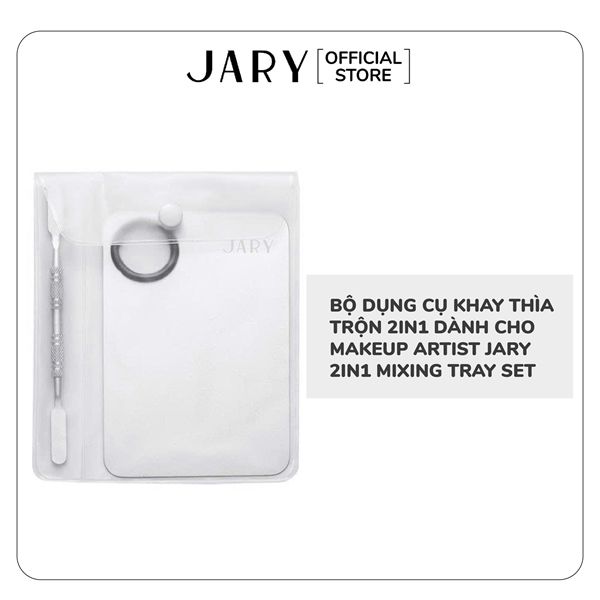 BỘ DỤNG CỤ KHAY THÌA TRỘN 2IN1 DÀNH CHO MAKEUP ARTIST JARY 2IN1 MIXING TRAY
