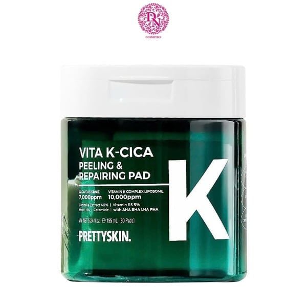 TONER PAD PRETTY SKIN VITA K - CICA PEELING & REPAIRING PAD 80 MIẾNG 150ML