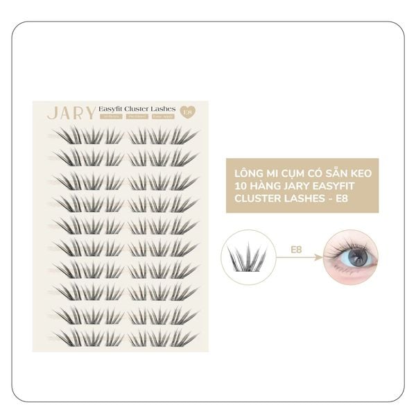 LÔNG MI CỤM CÓ SẴN KEO 10 HÀNG JARY EASYFIT CLUSTER LASHES