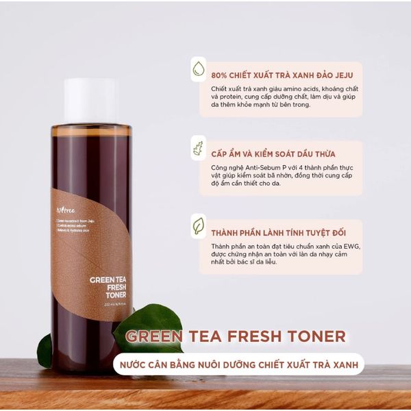 NƯỚC HOA HỒNG ISNTREE GREEN TEA FRESH TONER 200ML