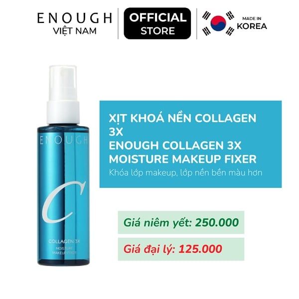 XỊT KHÓA NỀN ENOUGH COLLAGEN 3X MOISTURE MAKEUP FIXER 100ML