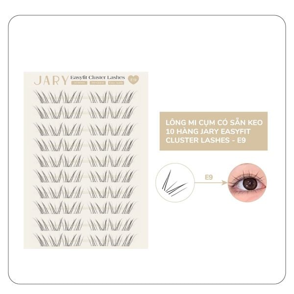 LÔNG MI CỤM CÓ SẴN KEO 10 HÀNG JARY EASYFIT CLUSTER LASHES