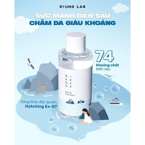NƯỚC HOA HỒNG ROUND LAB 1025 DOKDO TONER 100ML