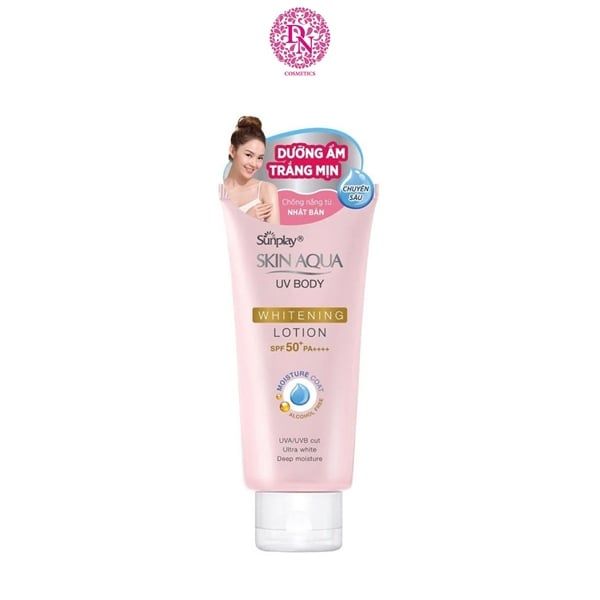 LOTION CHỐNG NẮNG DƯỠNG THỂ TRẮNG MỊN SKINAQUA UV BODY WHITENING LOTION SPF50+PA++++ 150G