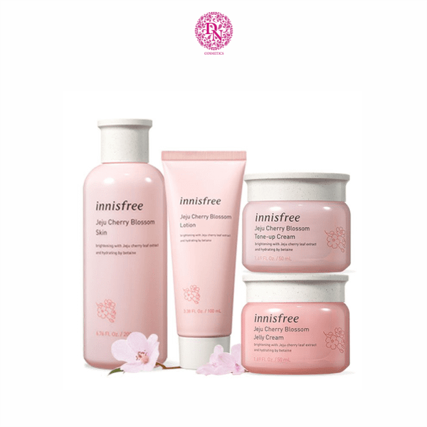 BỘ DƯỠNG DA INNISFREE JEJU CHERRY BLOSSOM 4 MÓN DƯỠNG ẨM VÀ NÂNG TONE SÁNG DA