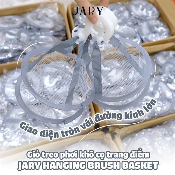 GIỎ TREO PHƠI KHÔ CỌ TRANG ĐIỂM JARY HANGING BRUSH BASKET