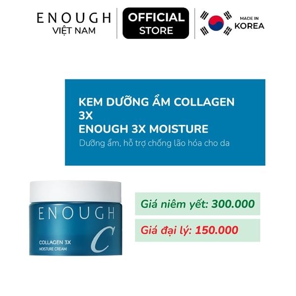 KEM DƯỠNG ẨM ENOUGH COLLAGEN 3X MOISTURE CREAM 50ML