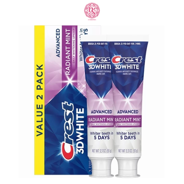 KEM ĐÁNH RĂNG CREST 3D WHITE ADVANCED RADIANT MINT FLUORIDE ANTICAVITY TOOTHPASTE