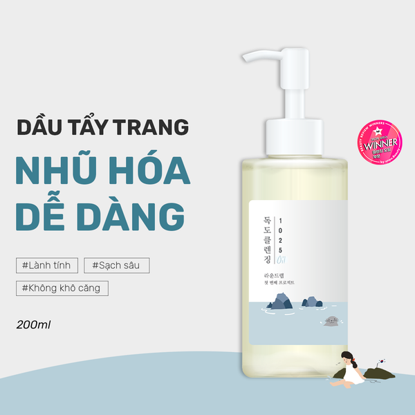 DẦU TẨY TRANG ROUND LAB 1025 DOKDO CLEANSING OIL 200ML
