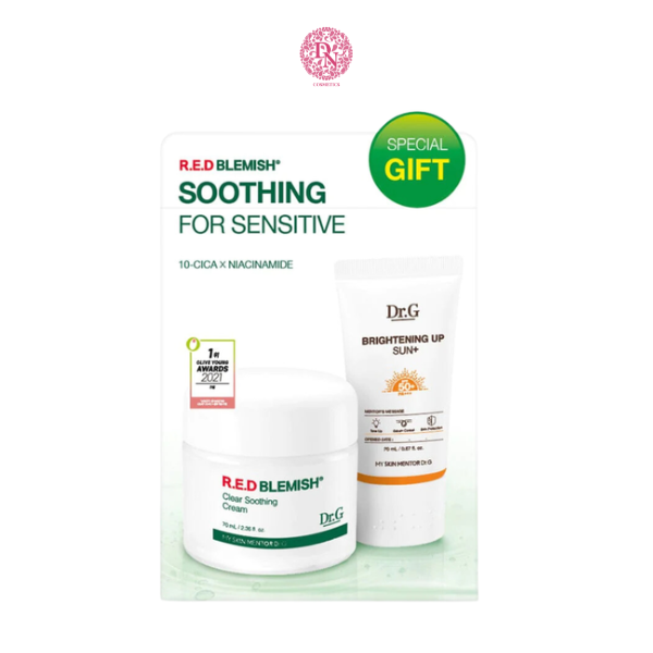 BỘ CHĂM SÓC DA DR.G R.E.D BLEMISH CLEAR SOOTHING CREAM BONUS SET