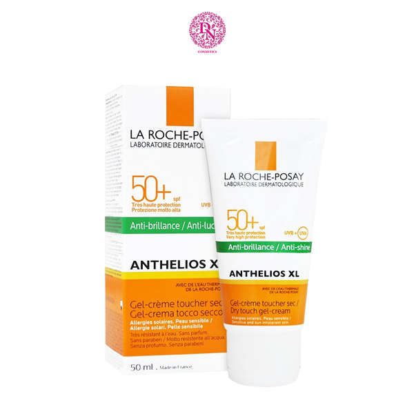 KEM CHỐNG NẮNG LA ROCHE-POSAY ANTHELIOS XL ANTI-BRILLANCE/ANTI-SHINE DRY TOUCH GEL CREAM SPF50 PA+++ 50ML DẠNG TUÝP VẠCH XANH