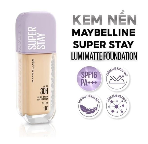 KEM NỀN MAYBELLINE SUPERSTAY UP TO 30H LUMI-MATTE SPF16 PA+++ 35ML