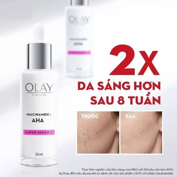 BỘ ĐÔI TINH CHẤT VÀ KEM DƯỠNG OLAY LUMINOUS NIACINAMIDE + AHA SUPER SERUM/MOISTURISER