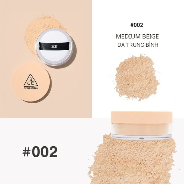 PHẤN PHỦ TRANG ĐIỂM 3CE NATURAL FINISH LOOSE POWDER 8.5G