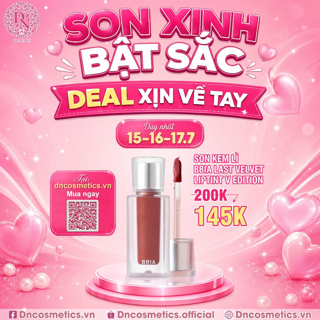 SON KEM LÌ BBIA LAST VELVET LIPTINT - V EDITION - COOLNUDE EDITION