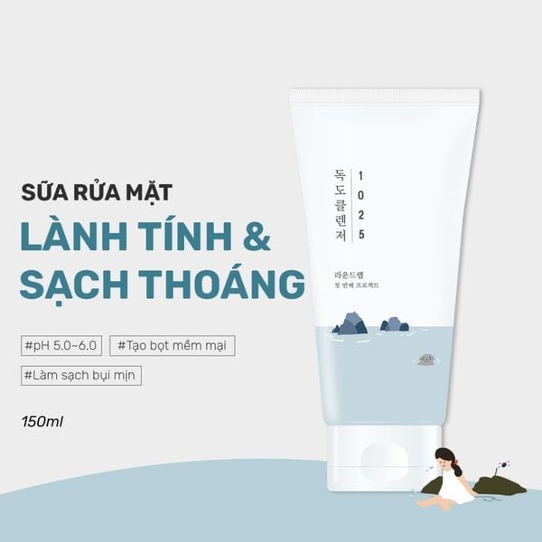 SỮA RỬA MẶT ROUND LAB 1025 DOKDO CLEANSER 150ML