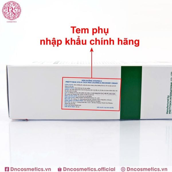 KEM DƯỠNG VITA K - CICA MAX PRETTY SKIN CALMING & REOVERY CREAM 60ML