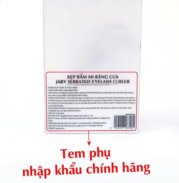 KẸP BẤM MI RĂNG CƯA JARY SERRATED EYELASH CURLER