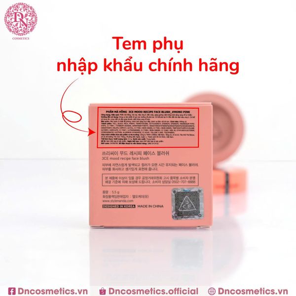 PHẤN MÁ 3CE FACE BLUSH 1 NGĂN