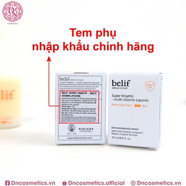SON DƯỠNG MÔI BELIF SUPER KNIGHT - MULTI VITAMIN LIPCERIN 15ML