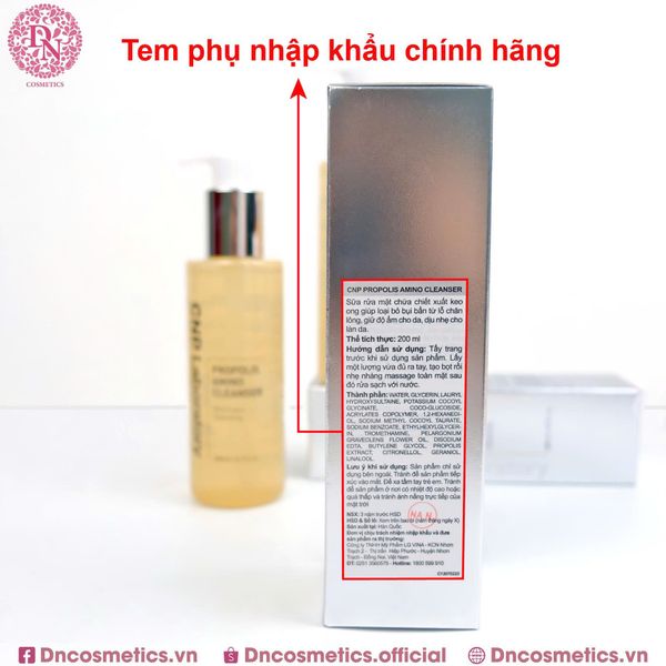 SỮA RỬA MẶT KEO ONG CẤP ẨM CNP PROPOLIS AMINO CLEANSER 200ML