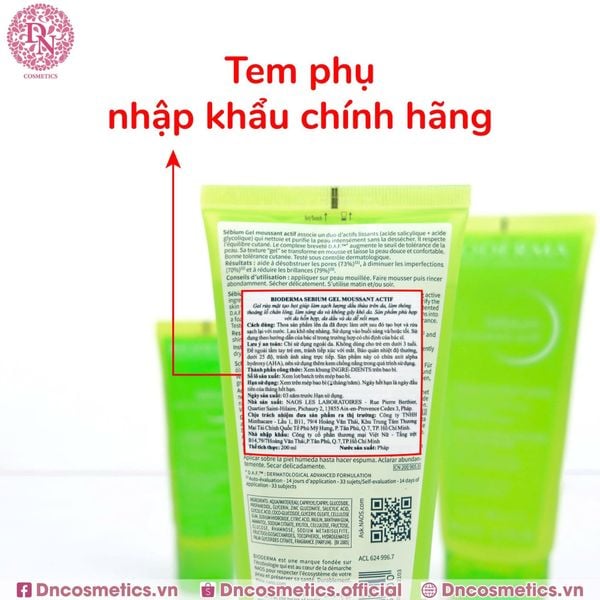 GEL RỬA MẶT BIODERMA SEBIUM MOUSSANT ACTIF