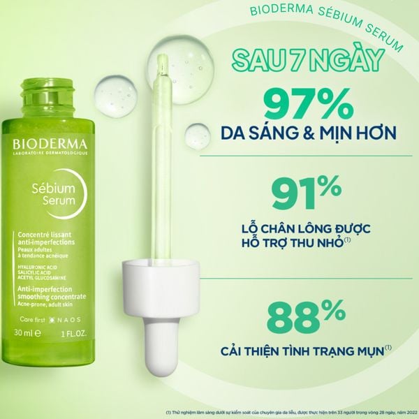 SERUM BIODERMA SEBIUM SÁNG MỊN, MỜ THÂM DÀNH CHO DA DẦU MỤN 30ML