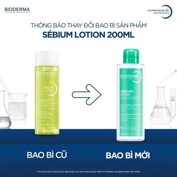 DUNG DỊCH CÂN BẰNG BIODERMA SEBIUM LOTION CHO DA HỖN HỢP VÀ DA DẦU 200ML
