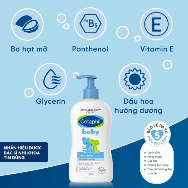 SỮA DƯỠNG ẨM CETAPHIL BABY DAILY LOTION 400ML