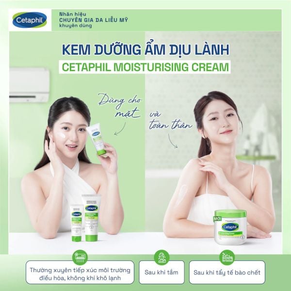 KEM DƯỠNG ẨM CETAPHIL MOITURISING CREAM DÀNH CHO DA KHÔ NHẠY CẢM