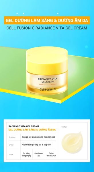 GEL DƯỠNG CELL FUSION C LÀM SÁNG VÀ DƯỠNG ẨM RADIANCE VITA 55ML