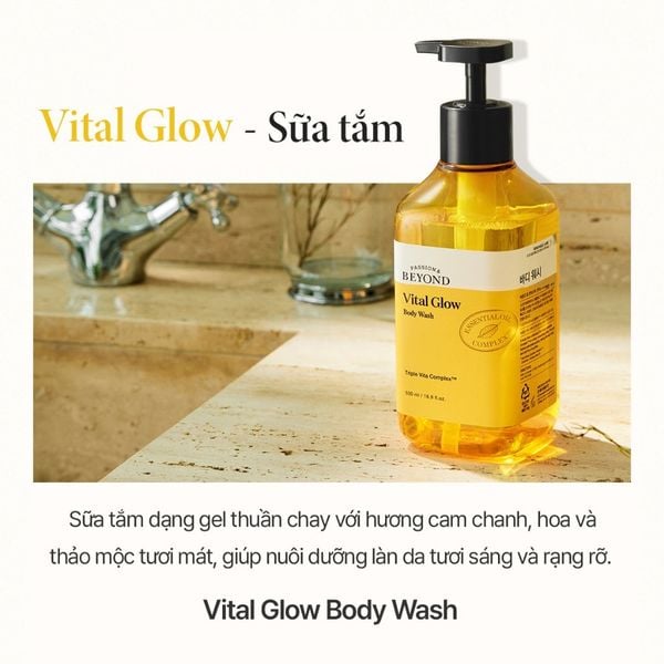 SỮA TẮM BEYOND VITAL GLOW BODY WASH 500ML
