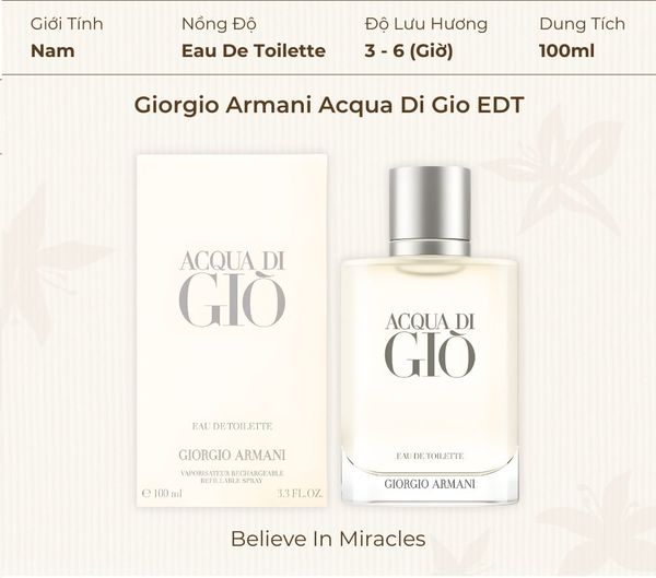 NƯỚC HOA GIÒ ARMANI DI GIO EAU DE TOILLETTE 100ML