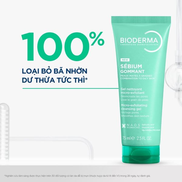 GEL TẨY TẾ BÀO CHẾT BIODERMA SEBIUM GOMMANT CHO DA HỖN HỢP VÀ DA DẦU 75ML