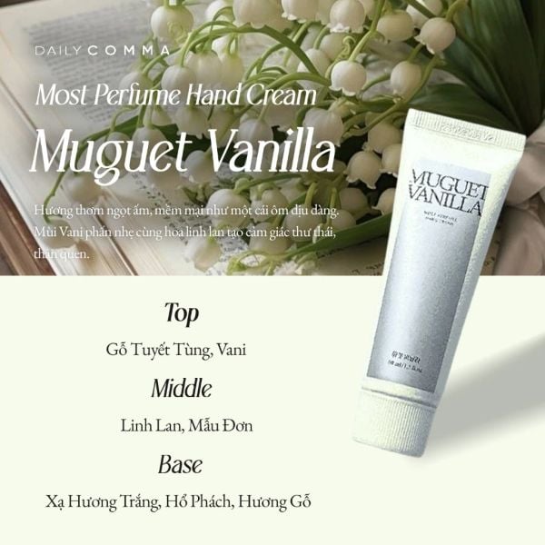KEM DƯỠNG DA TAY DAILY COMMA MOST PERFUME HAND CREAM 50ML