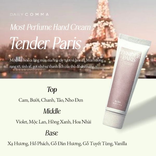 KEM DƯỠNG DA TAY DAILY COMMA MOST PERFUME HAND CREAM 50ML