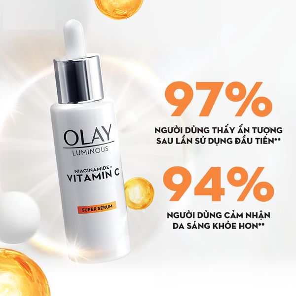 BỘ ĐÔI TINH CHẤT VÀ KEM DƯỠNG OLAY LUMINOUS NIACINAMIDE + VITAMIN C SUPER SERUM/MOISTURISER