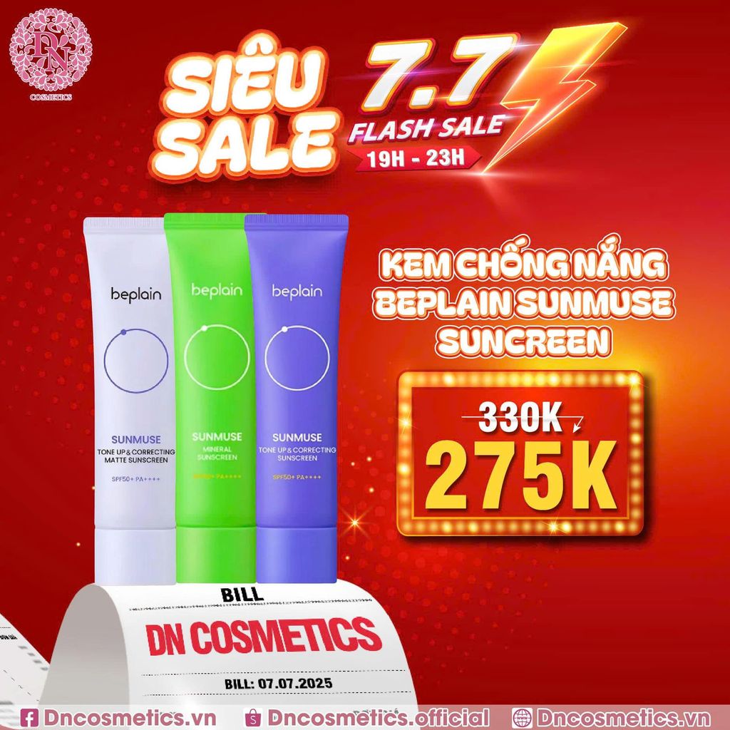 KEM CHỐNG NẮNG BEPLAIN SUNMUSE SUNCREEN SPF50+ PA++++ 50ML