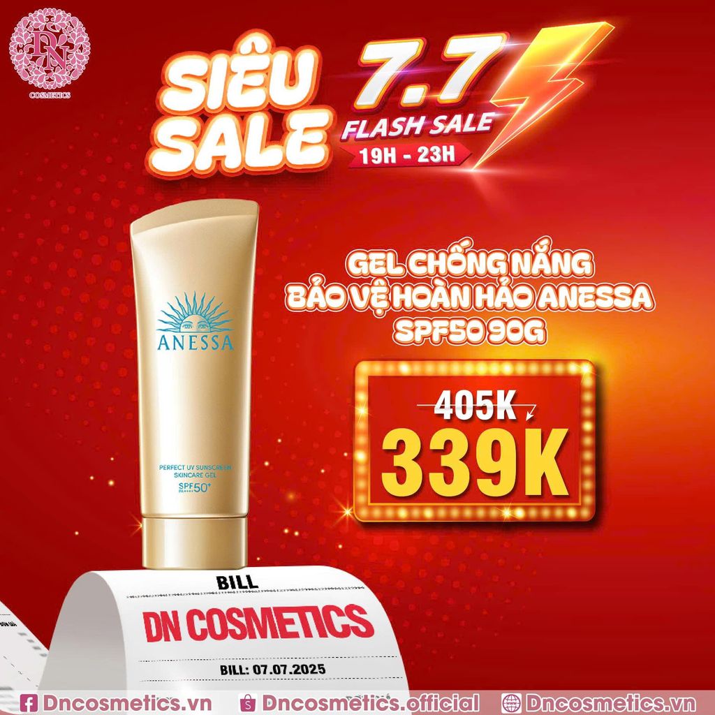 GEL CHỐNG NẮNG BẢO VỆ HOÀN HẢO ANESSA SPF50 90G - DẠNG TUÝP MỀM MÀU VÀNG