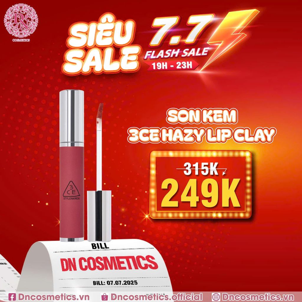 SON KEM 3CE HAZY LIP CLAY