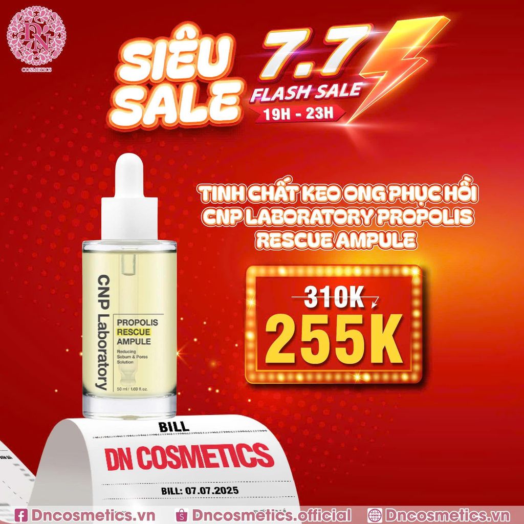 TINH CHẤT KEO ONG DÀNH CHO DA DẦU MỤN CNP LABORATORY PROPOLIS RESCUE AMPULE