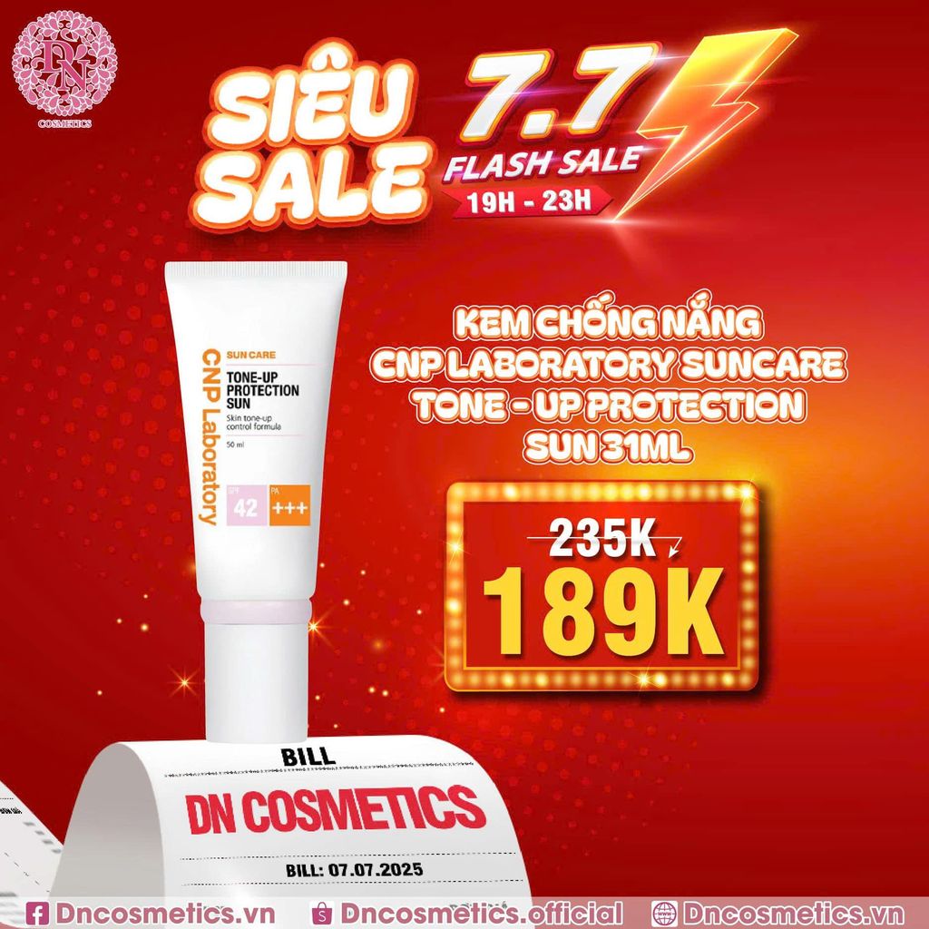KEM CHỐNG NẮNG VẬT LÝ CNP LABORATORY SUNCARE TONE - UP PROTECTION SUN 50ML