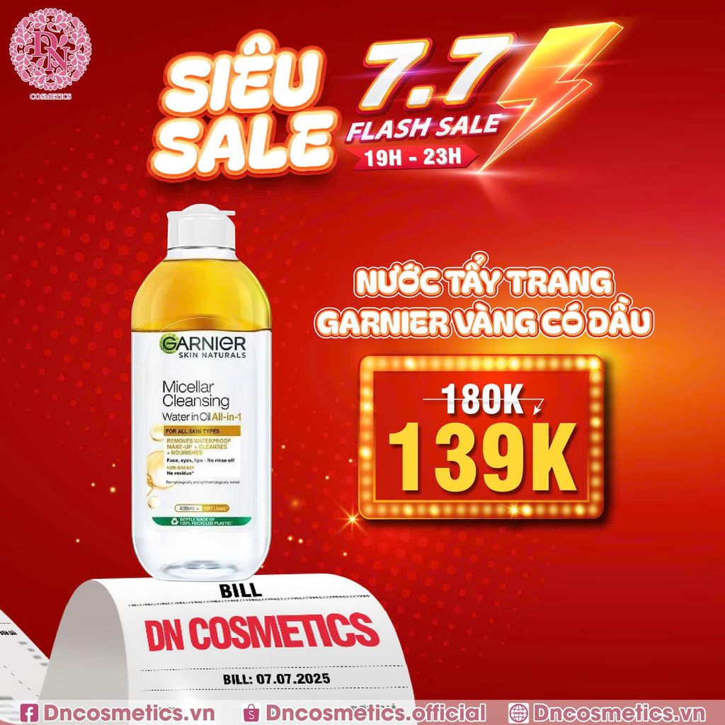 NƯỚC TẨY TRANG GARNIER SKIN NATURALS MICELLAR CLEANSING WATER