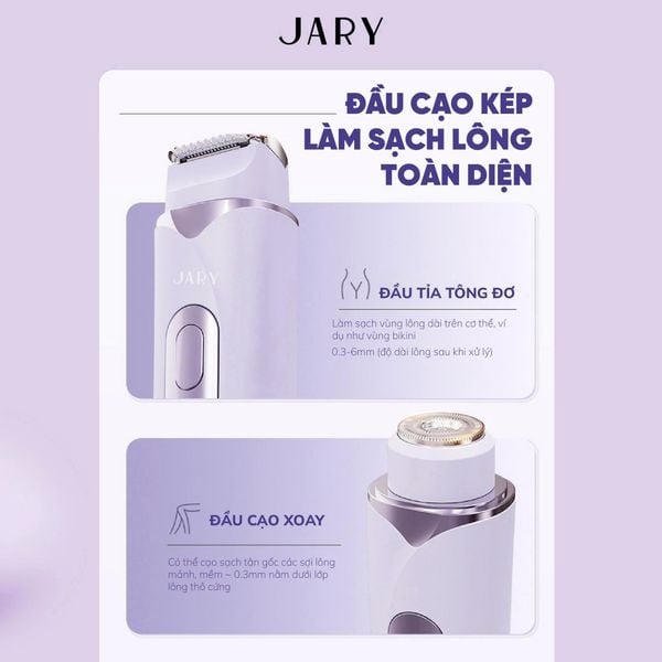 MÁY CẠO LÔNG 2 ĐẦU JARY GLOW DUO HAIR REMOVER