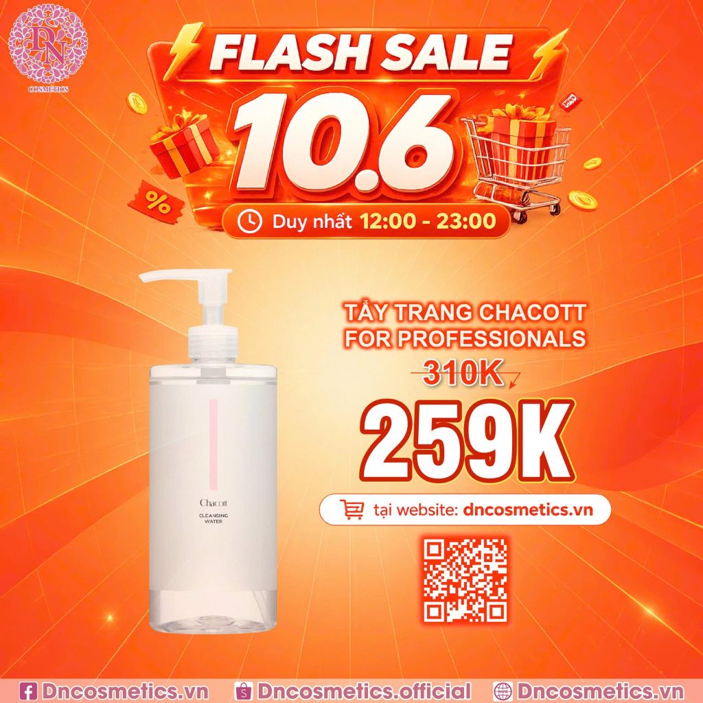 NƯỚC TẨY TRANG CHACOTT FOR PROFESSIONALS 500ML NHẬT - DẠNG VÒI