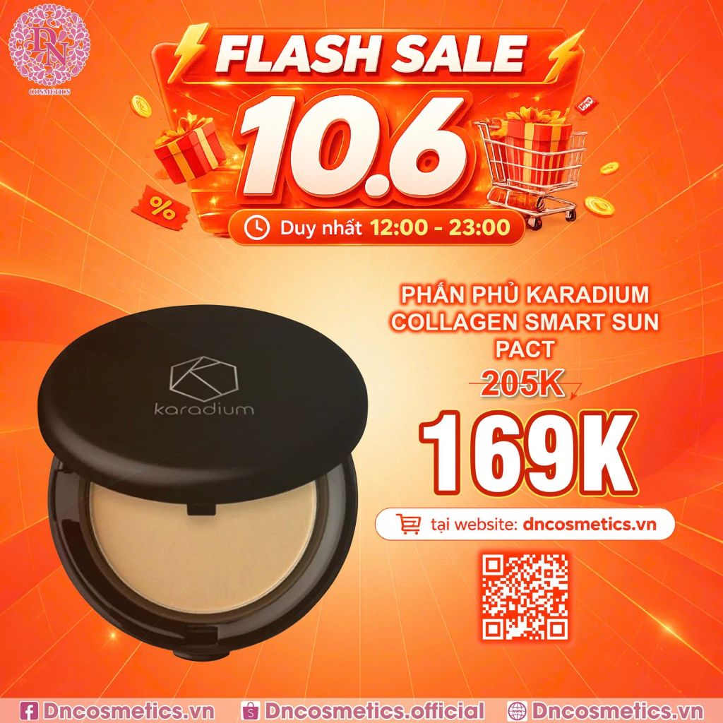 PHẤN PHỦ KARADIUM COLLAGEN SMART SUN PACT SPF50+ PA++++ 11G