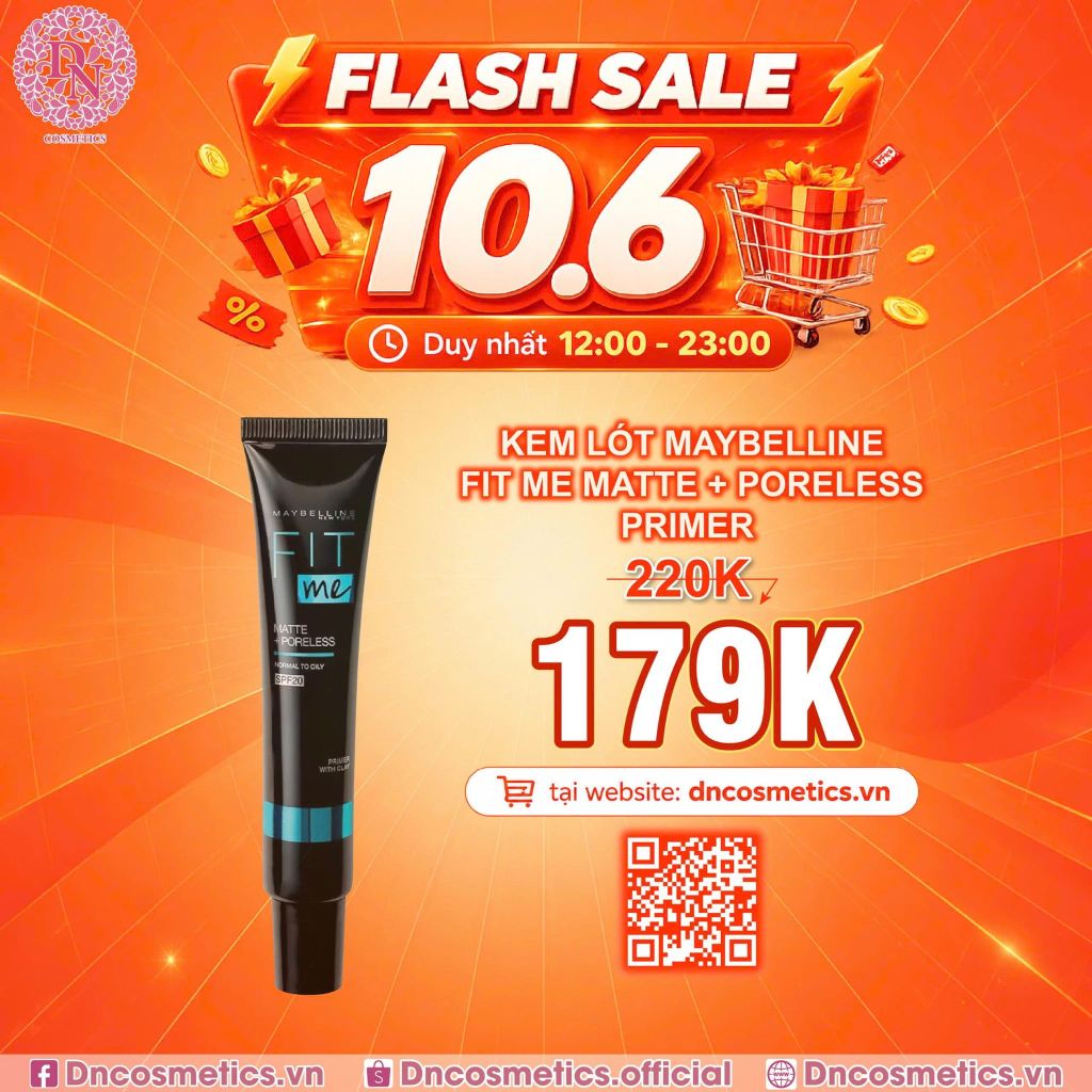 KEM LÓT KIỀM DẦU MAYBELLINE FIT ME MATTE + PORELESS PRIMER SPF20 30ML