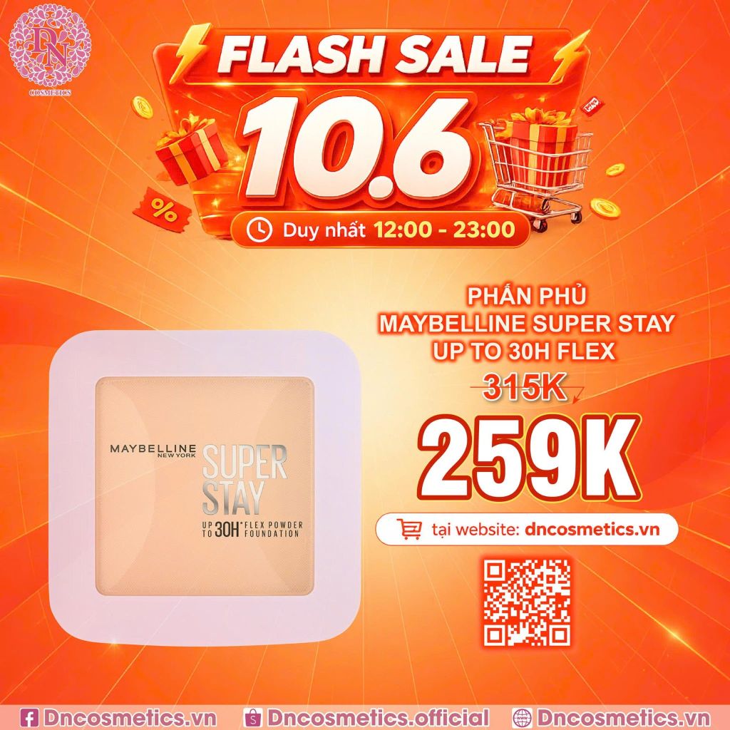PHẤN PHỦ MAYBELLINE DẠNG NÉN SUPER STAY UP TO 30H FLEX 9G